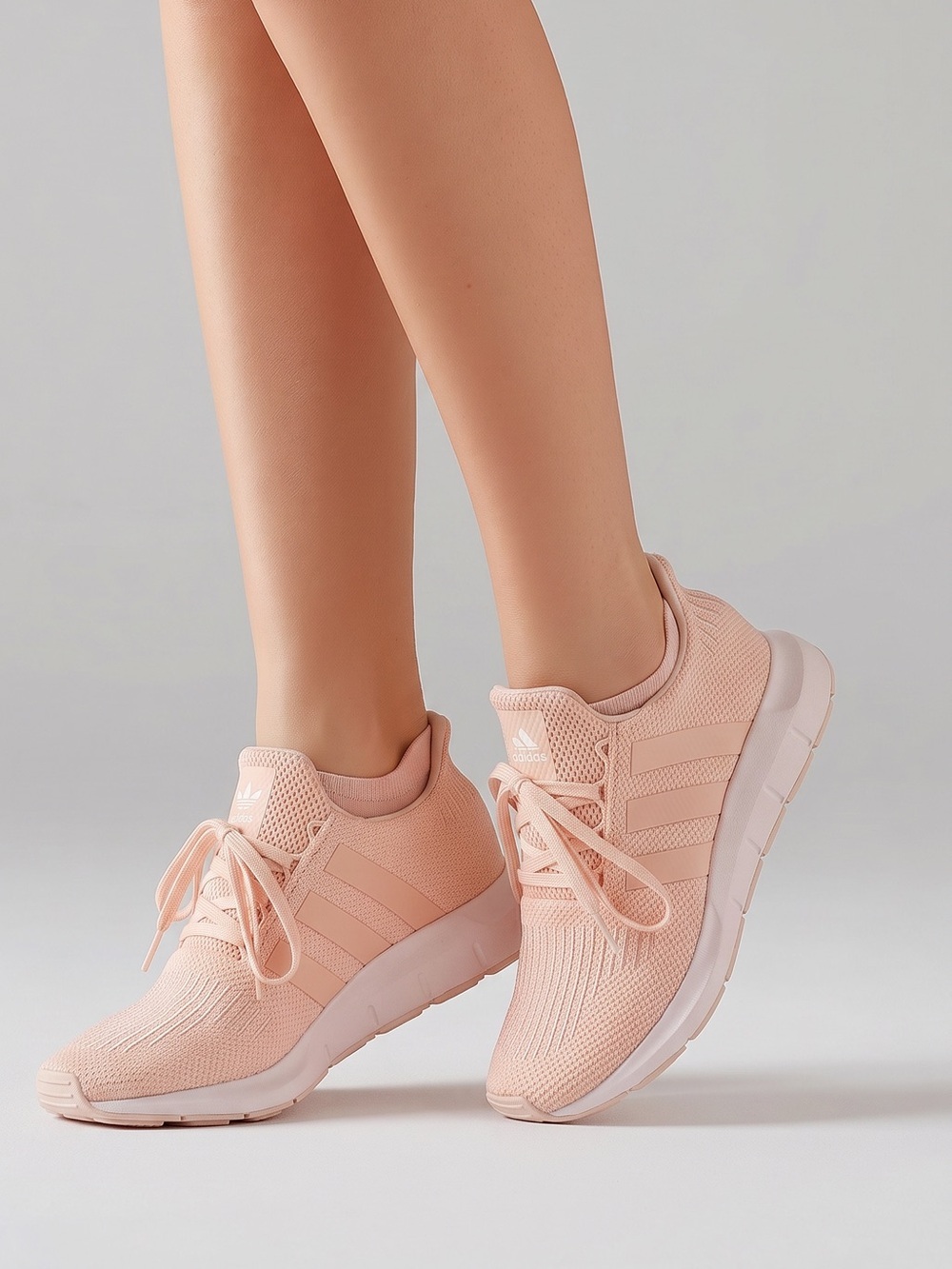 adidas Women’s Blush Pink Knit Running Shoes